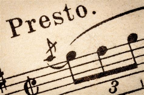 presto meaning in music: The Allegro of the Presto